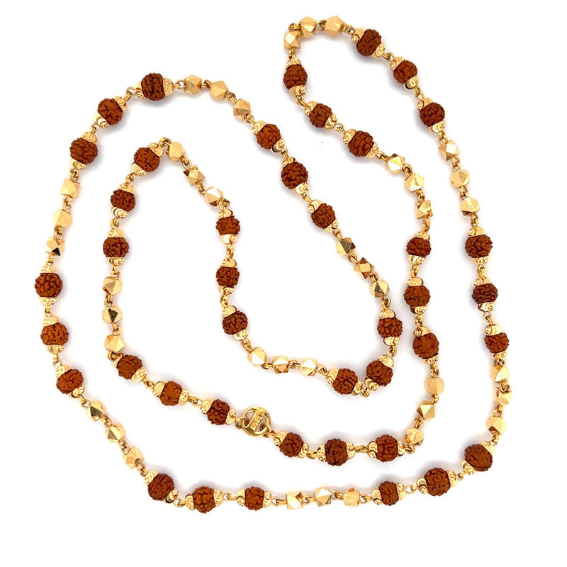 22K Gold 26 Inch Rudraksha Mala