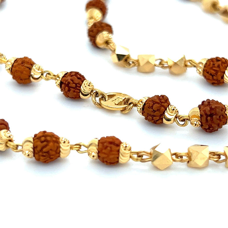 22K Gold 26 Inch Rudraksha Mala