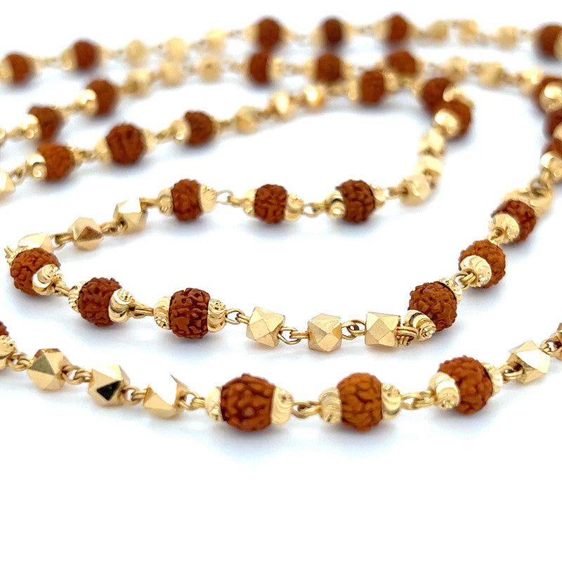 22K Gold 26 Inch Rudraksha Mala