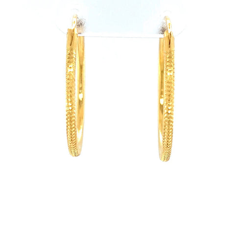 22K Gold Classic Statement Hoop Earrings