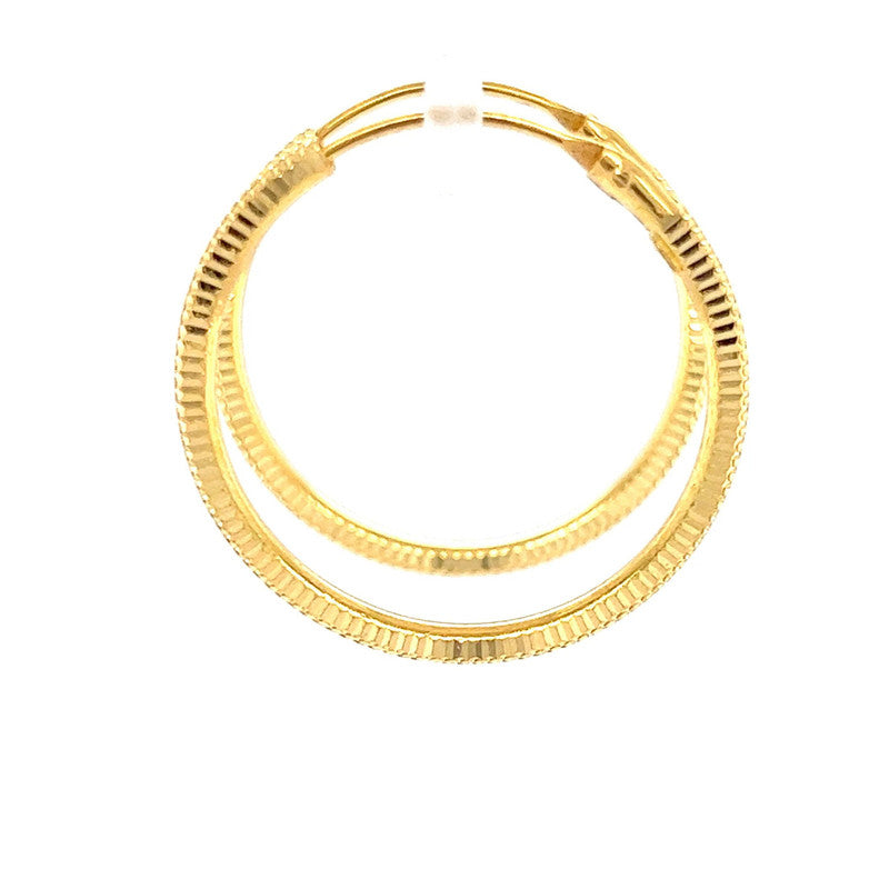 22K Gold Classic Statement Hoop Earrings