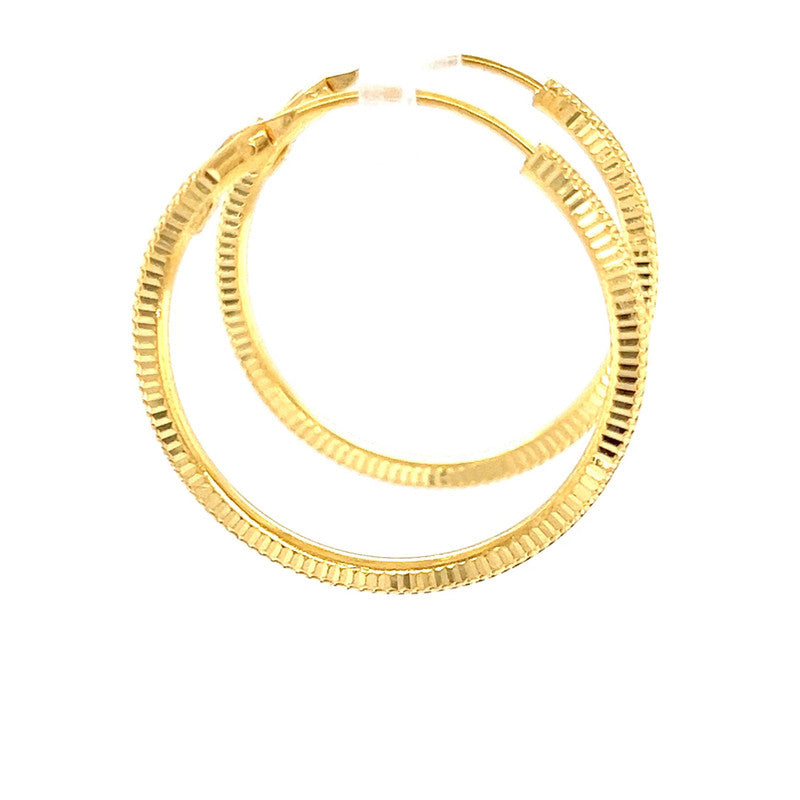 22K Gold Classic Statement Hoop Earrings