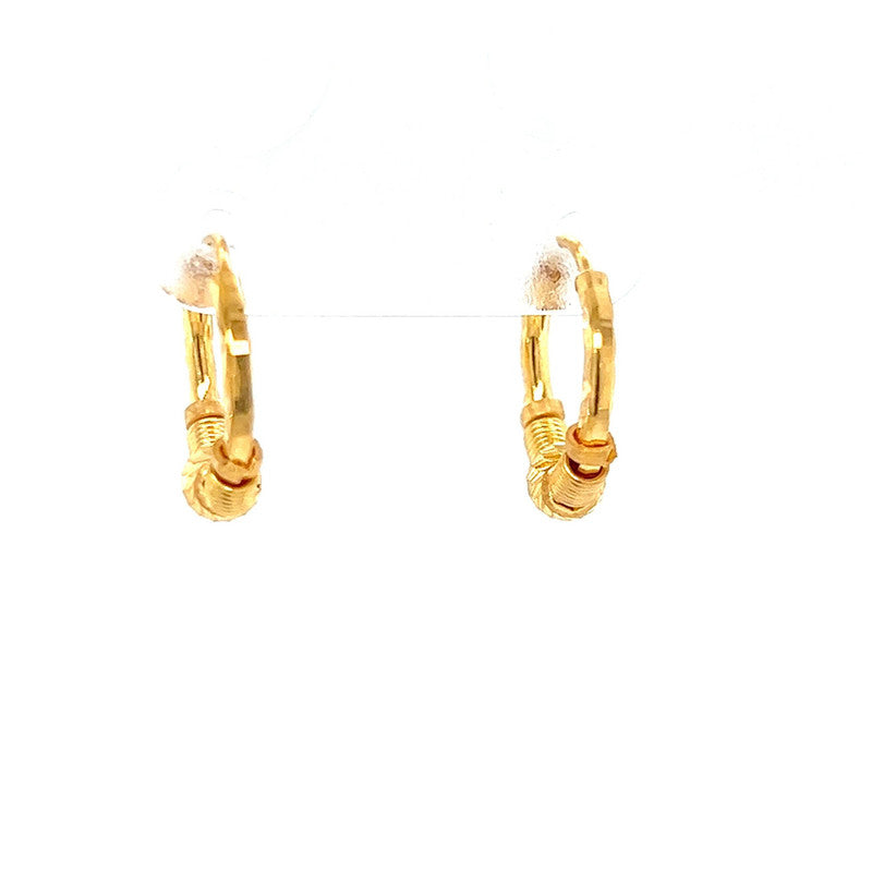 22k Gold Tiny Dazzling Hoop Earrings