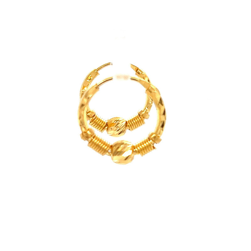 22k Gold Tiny Dazzling Hoop Earrings