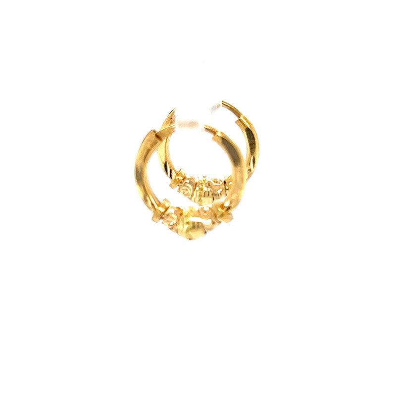 22k Gold Tiny Glimmering Hoop Earrings