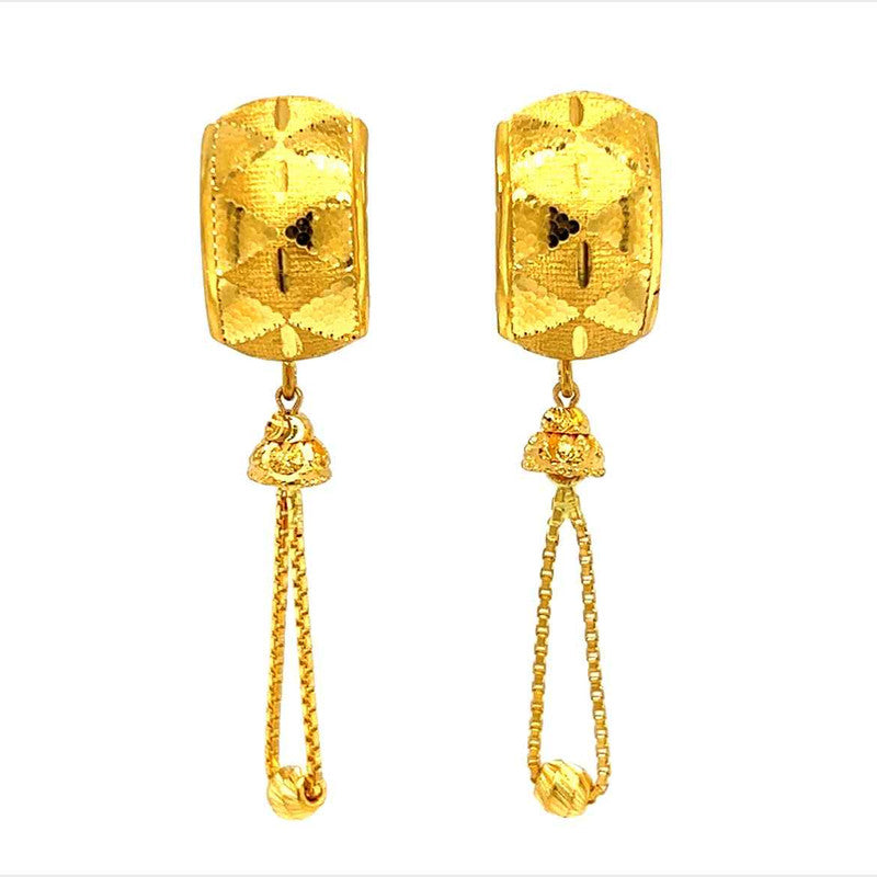 22K Gold Dapper Huggie Earrings