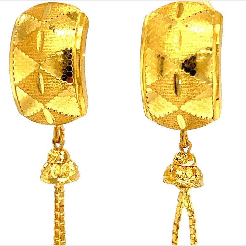 22K Gold Dapper Huggie Earrings