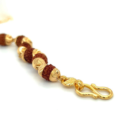 22K Gold Laser Cut Rudraksha Bracelet