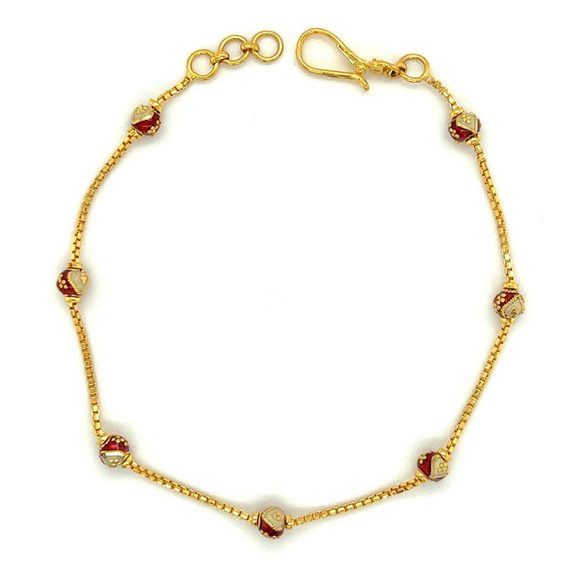Simple,beautiful charm bracelet in 22kt gold #22ktgold #bracelets  Gold  jewelry fashion, Gold jewellery design necklaces, Gold bracelet
