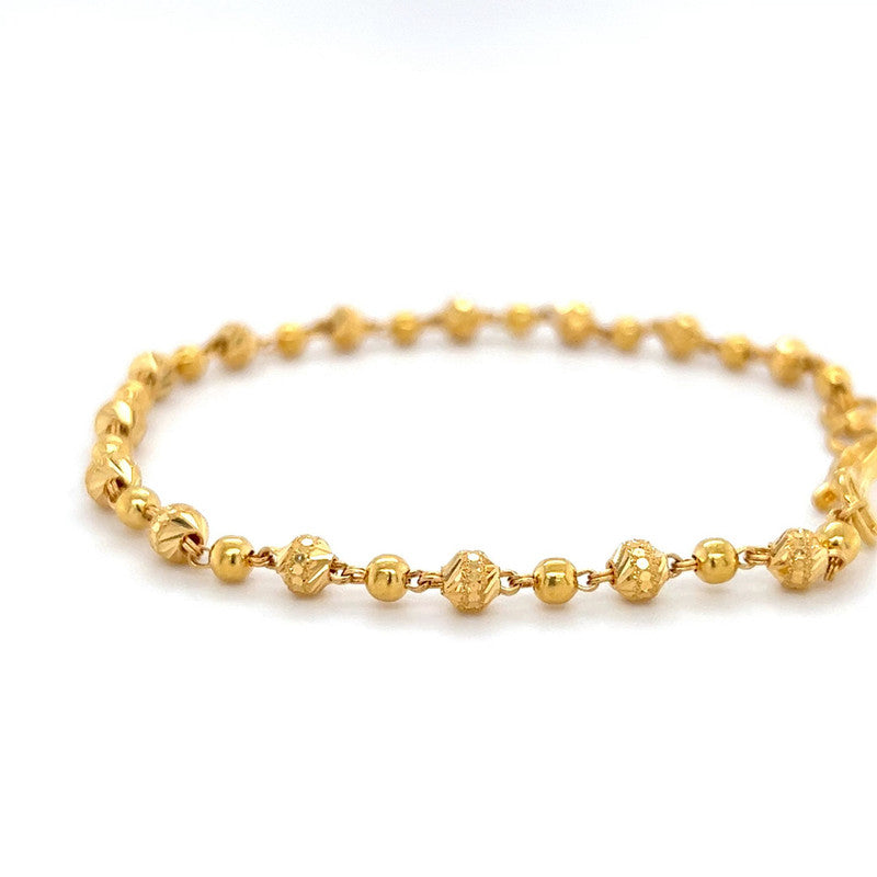 22K Gold Glittering Bead Bracelet