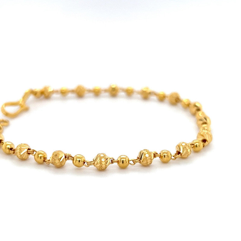 22K Gold Glittering Bead Bracelet