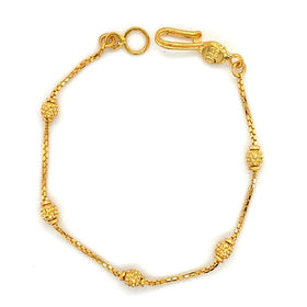 22K Gold Beaded Baby Bracelet