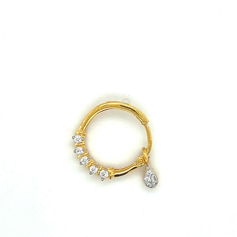 18kt Gold Plated 18G Titanium Hoop Nose Ring | Claire's US