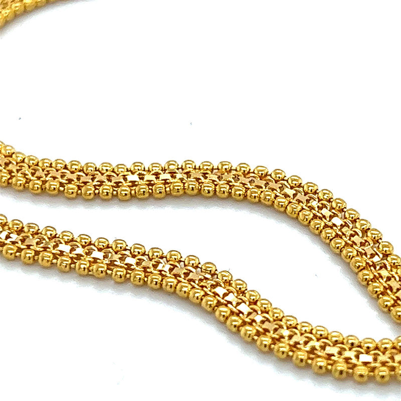 22K Gold Anklets 10 Inch - Pair