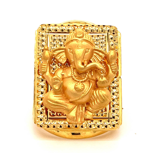 Divine 22 KT Gold Ganesha Ring