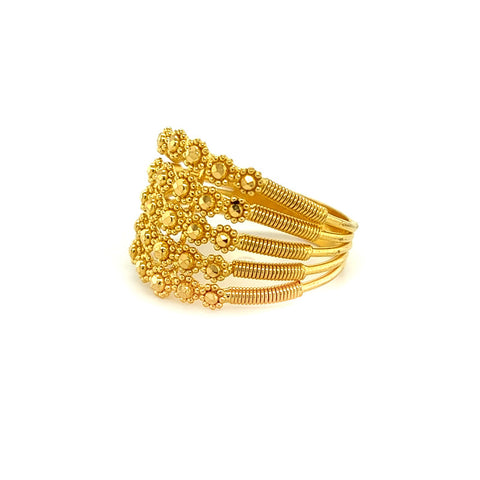 22K Gold Statement Beaded Ring