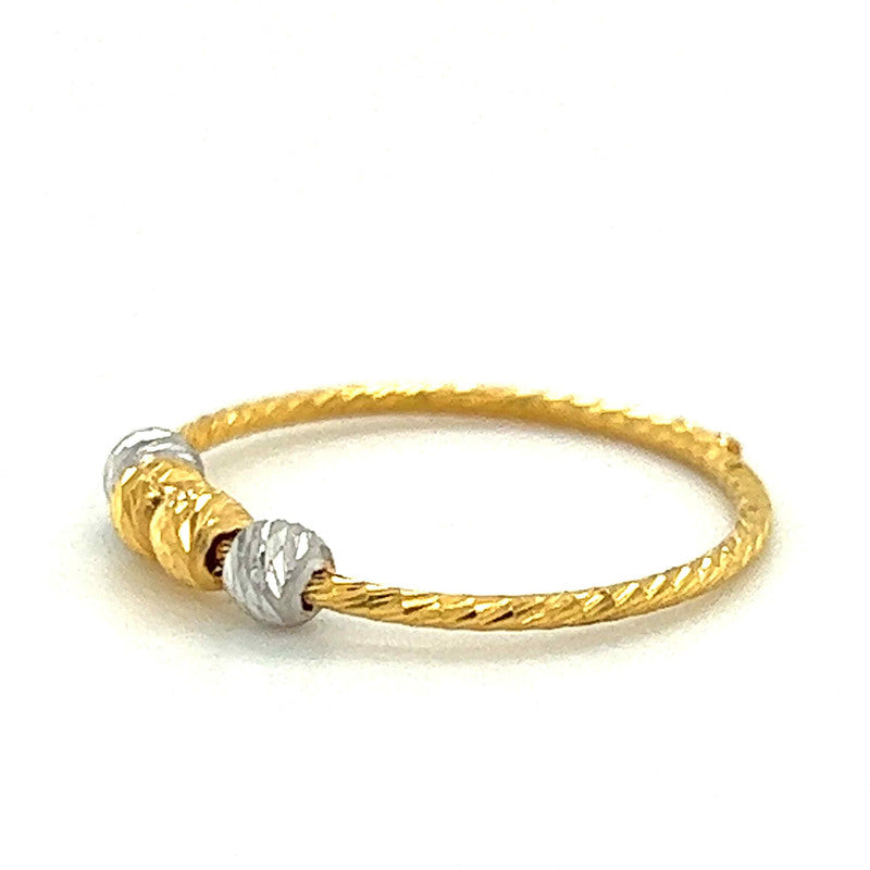 22K Gold Two-Tone Dainty Ring