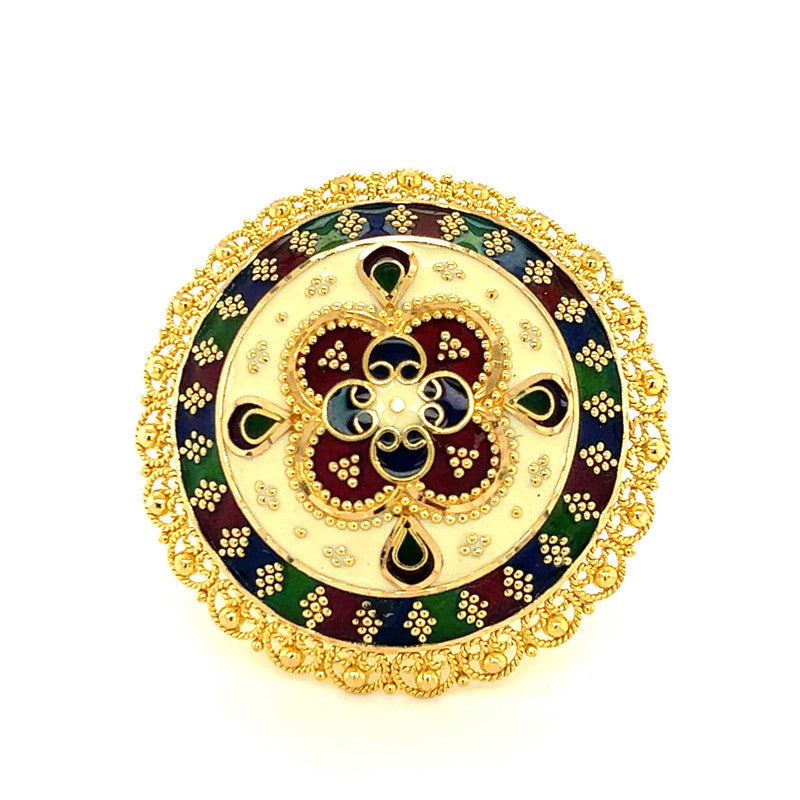 Buy Mominos Fashion Joharkamal Gold-Plated Stone Studded Adjustable Finger  Ring - Design 05 Online at Best Price | Distacart
