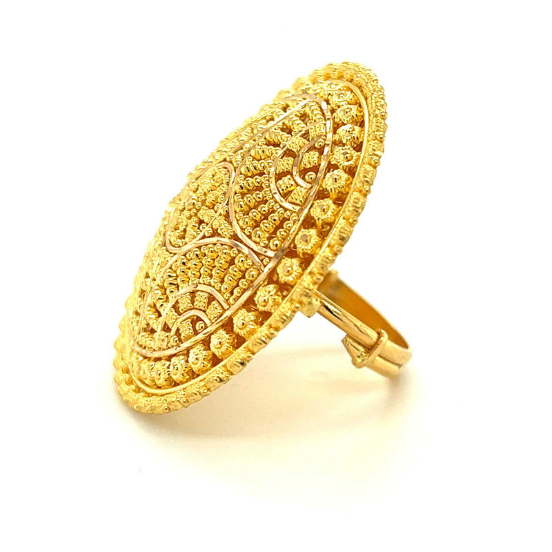 22K Gold Filigree Oriental Ring