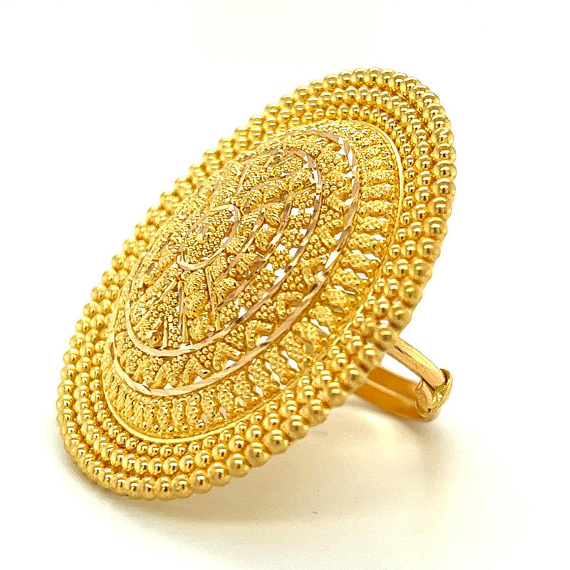 22K Gold Stunning Filigree Ring