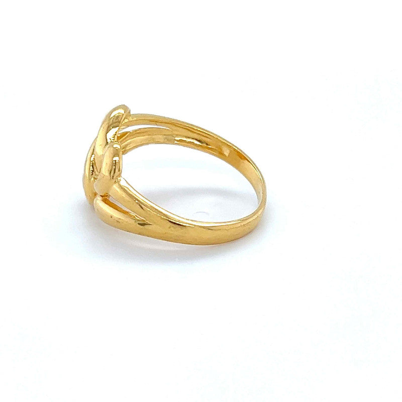 22K Gold Dual Finish Heart Ring