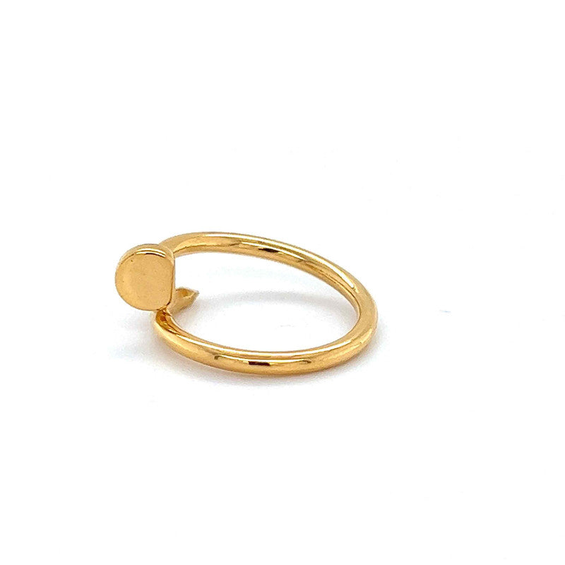 22K Gold Nail Design Ring