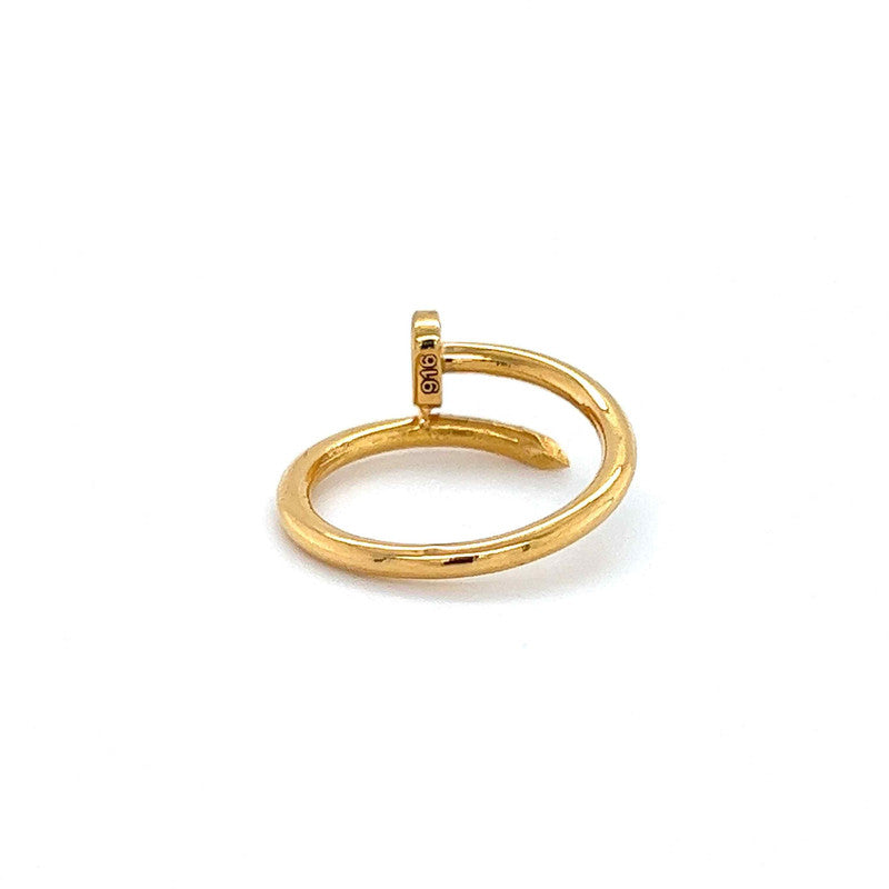 22K Gold Nail Design Ring