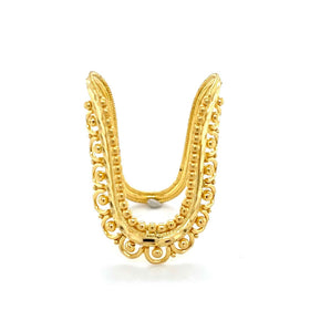 22K Gold Beaded Royal Vanki Ring