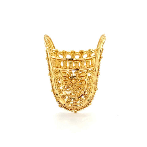 22K Gold Traditional Ornate Vanki Ring
