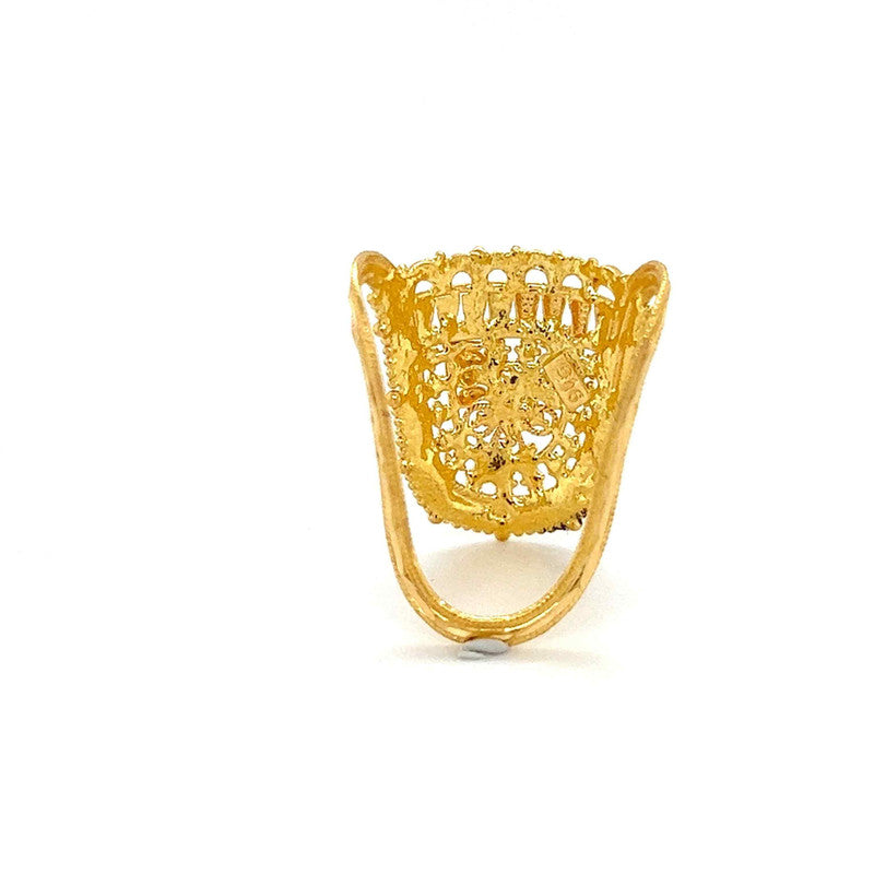 22K Gold Traditional Ornate Vanki Ring