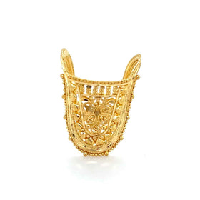 22K Gold Detailed Ornate Vanki Ring