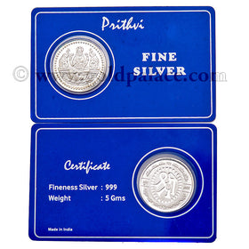 999 Silver Reversible Laxmi and Sri Coin