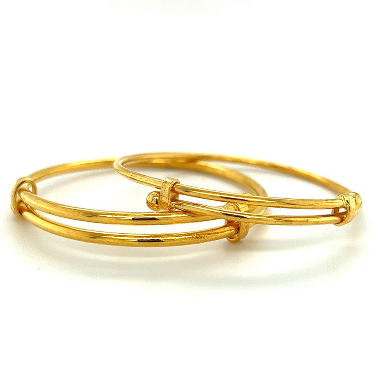 22K Gold Chic Baby Bangles - Pair