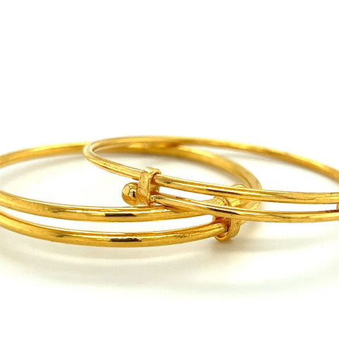 22K Gold Chic Baby Bangles - Pair