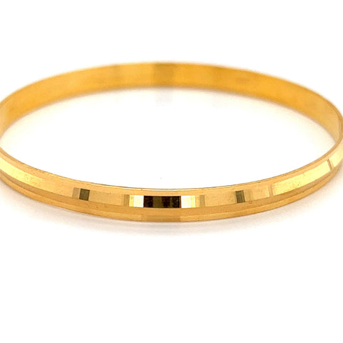 Kids' 22K Gold Split Mirror Single Bangle