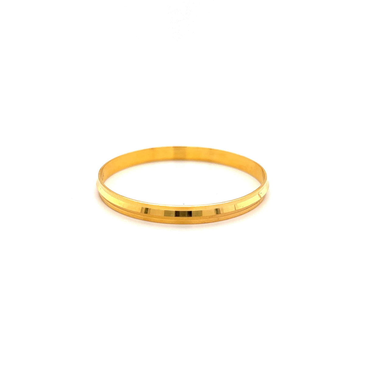 Kids' Gold Laser-Cut Slim Stackable Baby Bangle