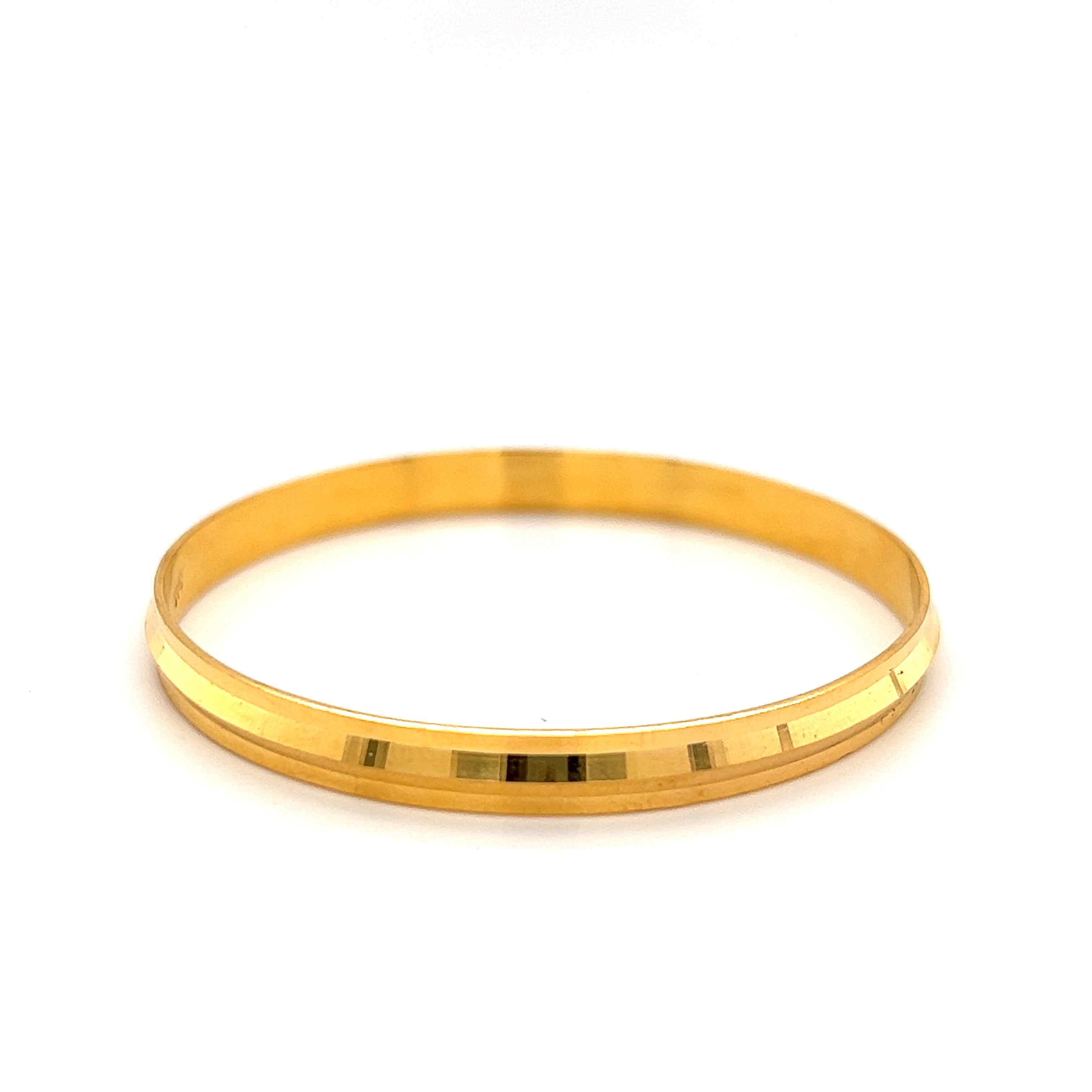 Kids' Gold Laser-Cut 1.5 Inch Slim Baby Bangles