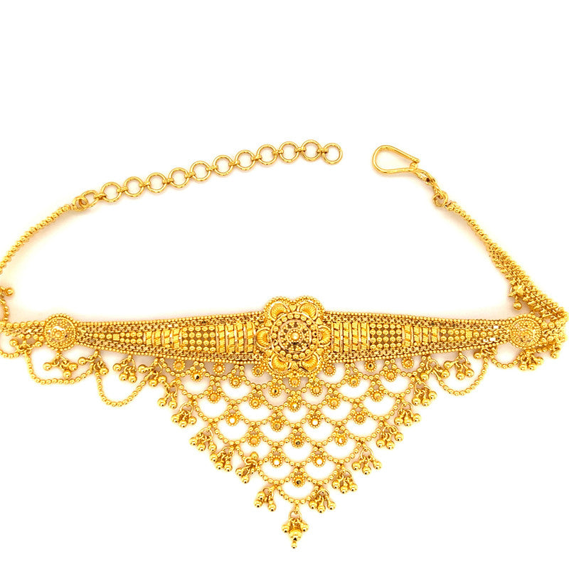 22K Gold Adjustable Designer Filigree Bajuband Armlet