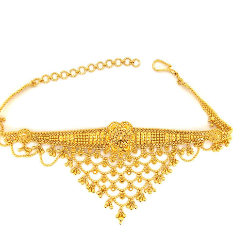 22K Gold Adjustable Designer Filigree Bajuband Armlet