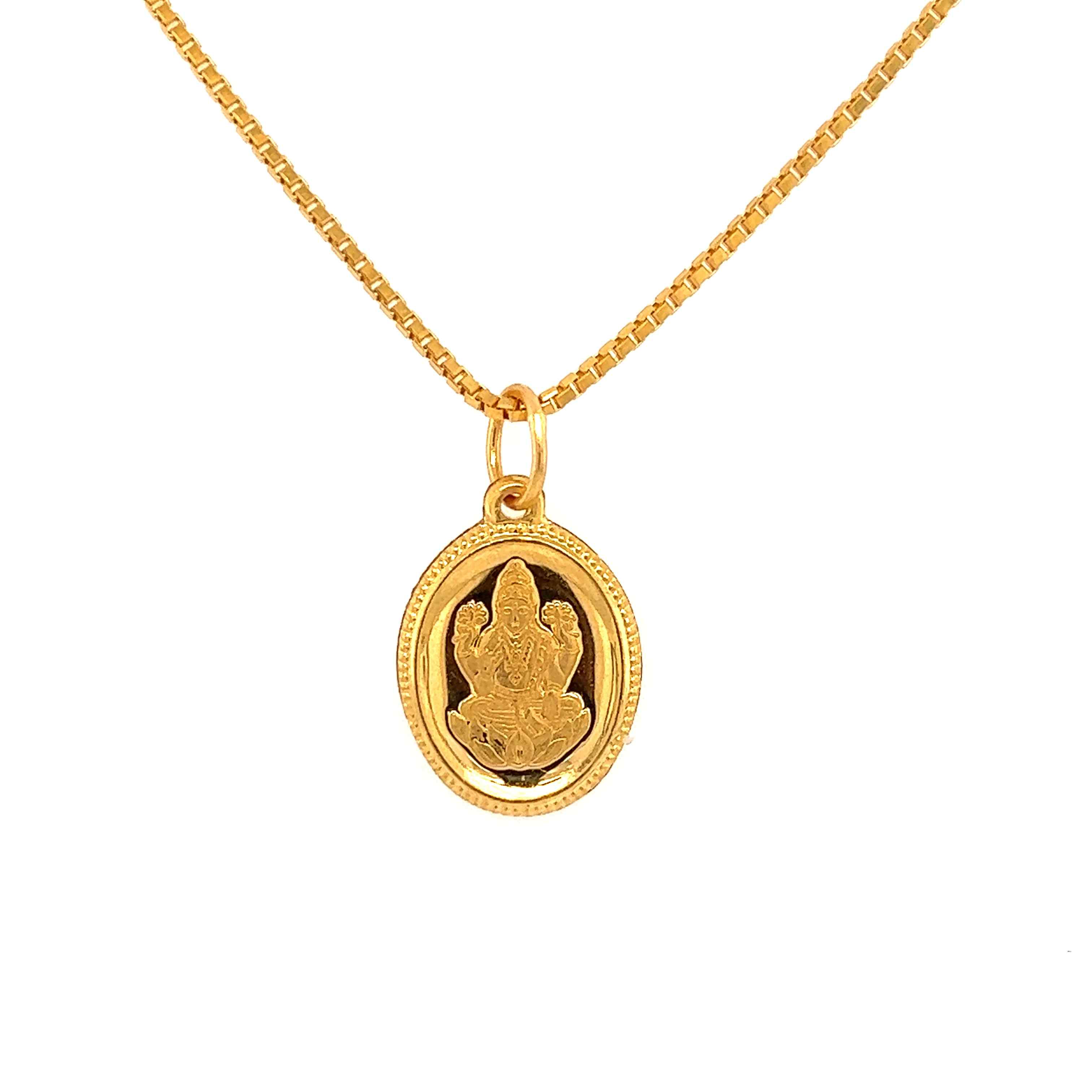 22K Gold Lakshmi Om Pendant – Gold Palace