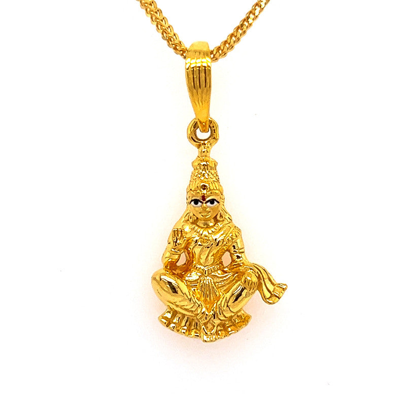 22k Gold Ornate Hindu Deity Pendant