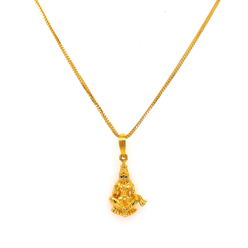 22k Gold Ornate Hindu Deity Pendant