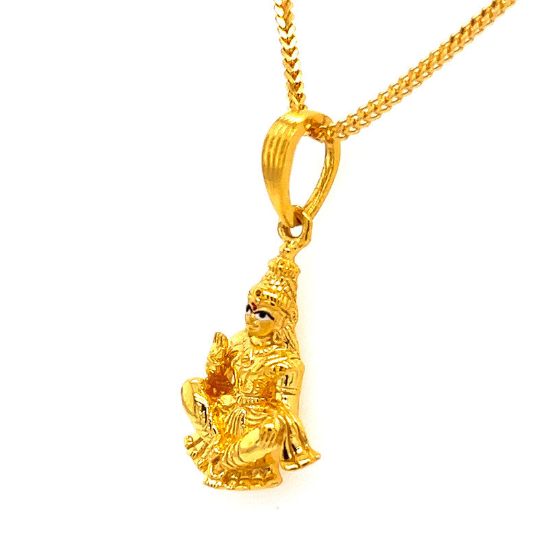 22k Gold Ornate Hindu Deity Pendant