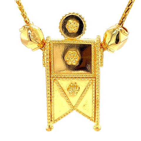 22K Gold 3-Piece Thali Pendant