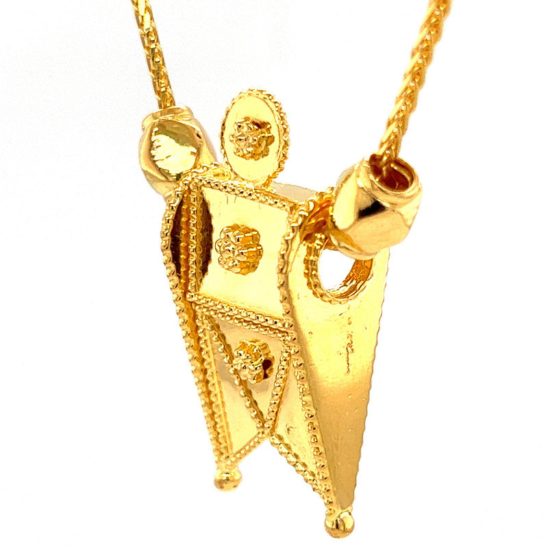 22K Gold 3-Piece Thali Pendant