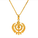 Gold Khanda Sikh Pendants