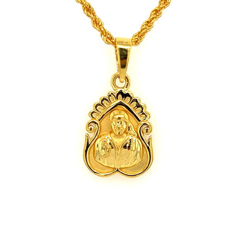 22K Gold Sai Baba Small Pendant