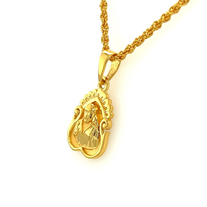 22K Gold Sai Baba Small Pendant