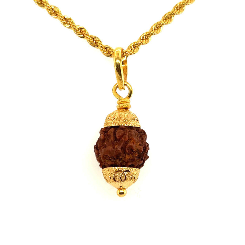 22K Gold Statement Divine Rudraksha Pendant