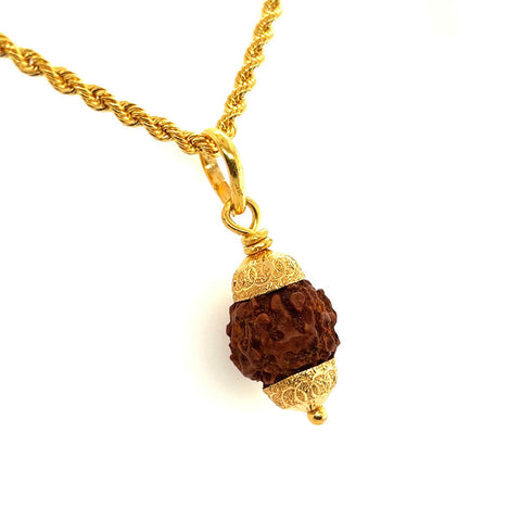 22K Gold Statement Divine Rudraksha Pendant